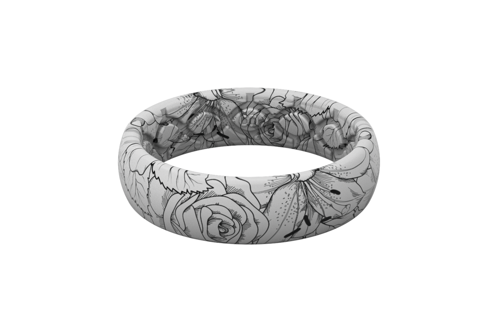 Winter Rose Thin Ring