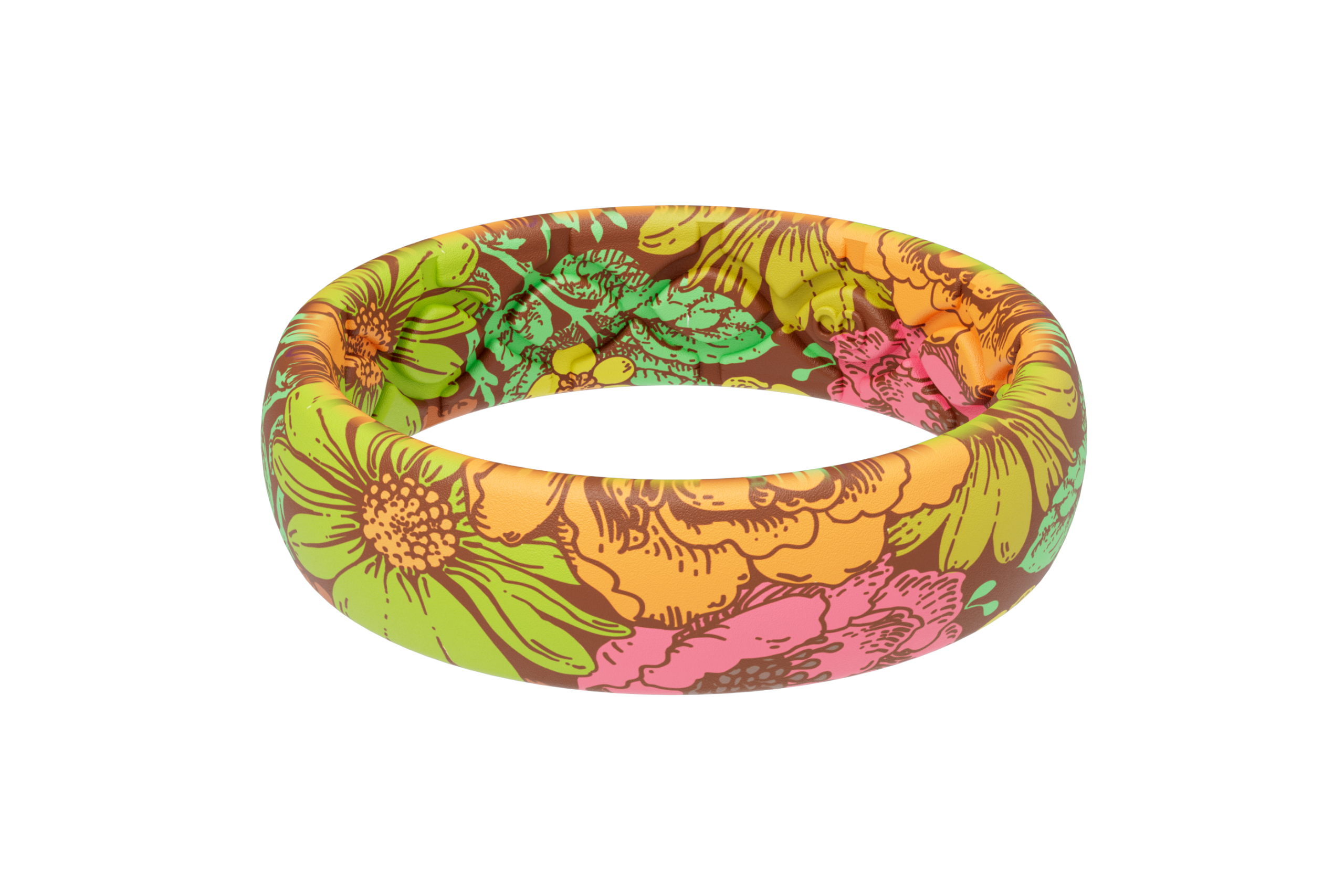 Retro Floral Thin Ring
