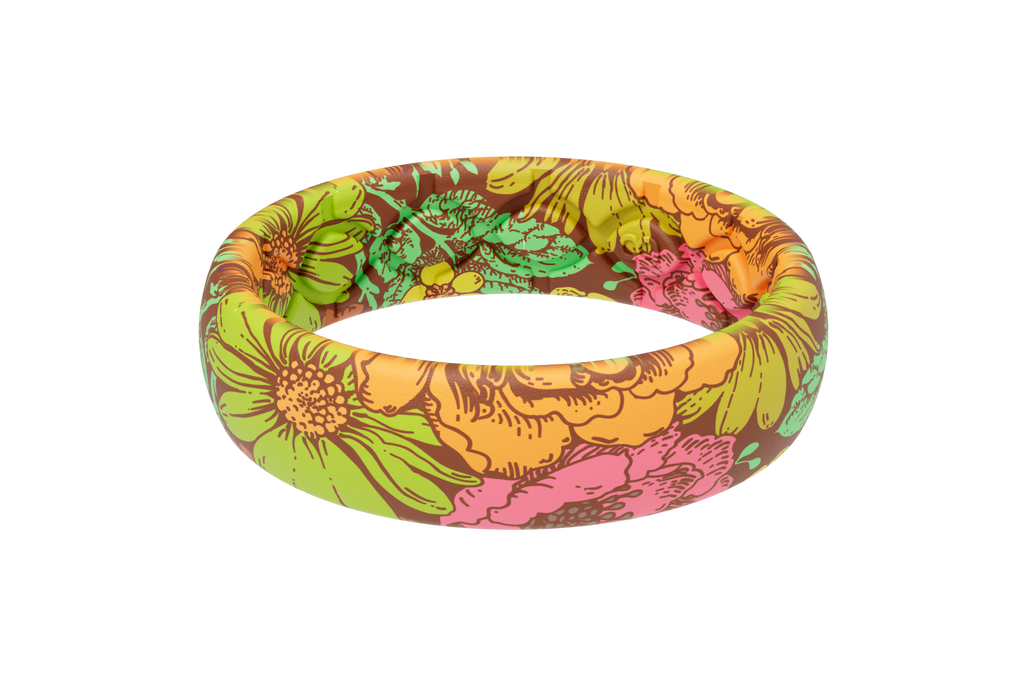 Retro Floral Thin Ring