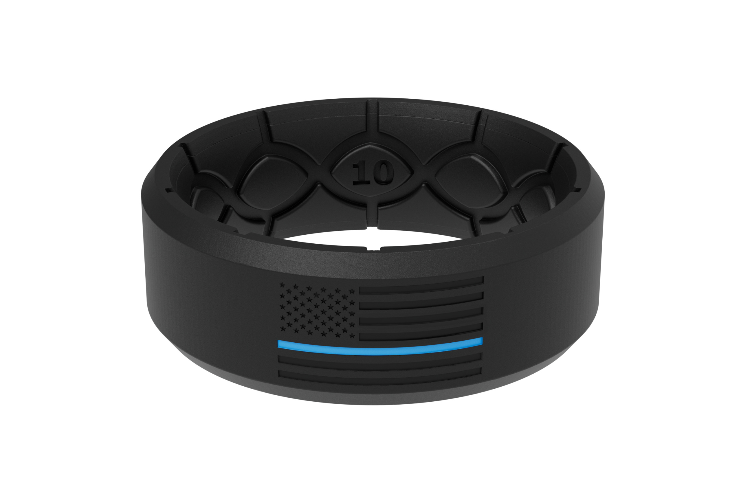 Edge Hero - Protector Black/Blue Line Ring