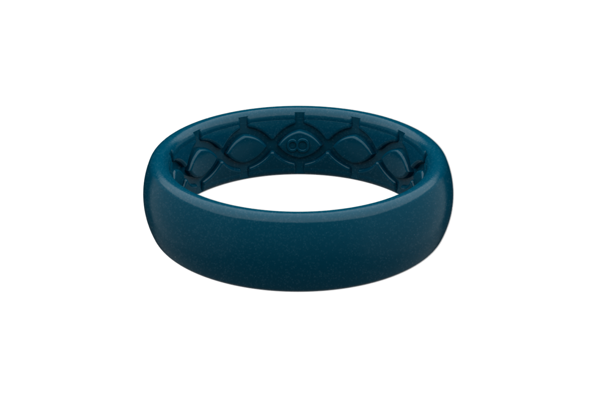 Satin Dark Ocean Thin Ring