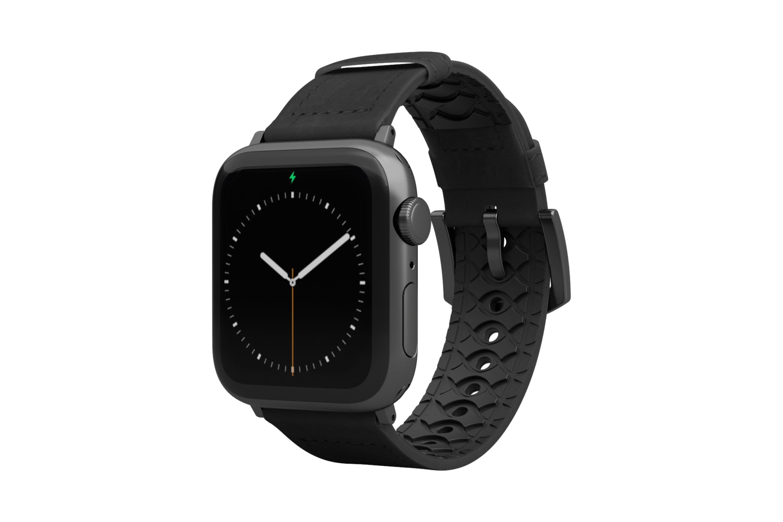 Vulcan Obsidian - Black Apple Leather Watch Band