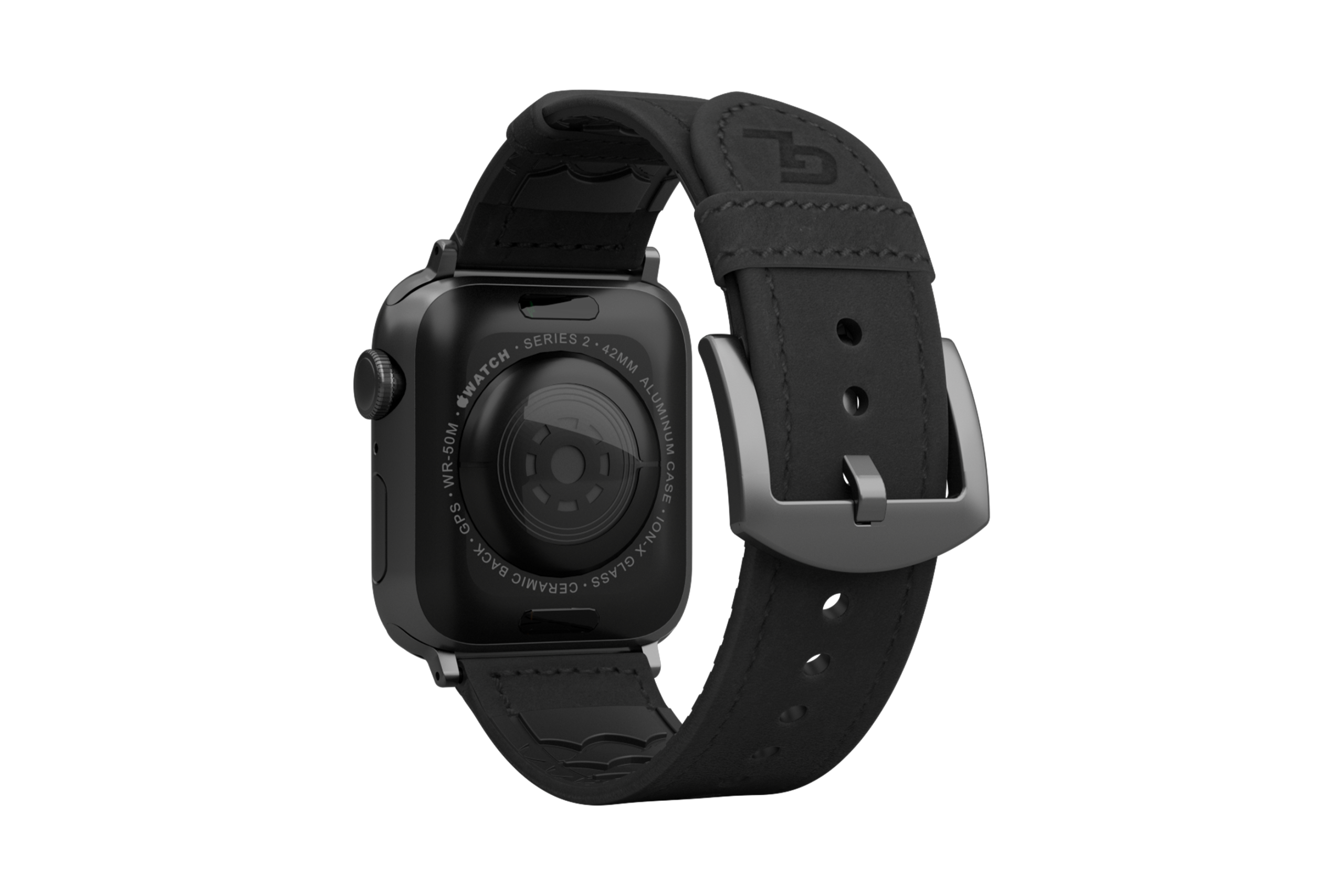 Vulcan Obsidian - Black Apple Leather Watch Band
