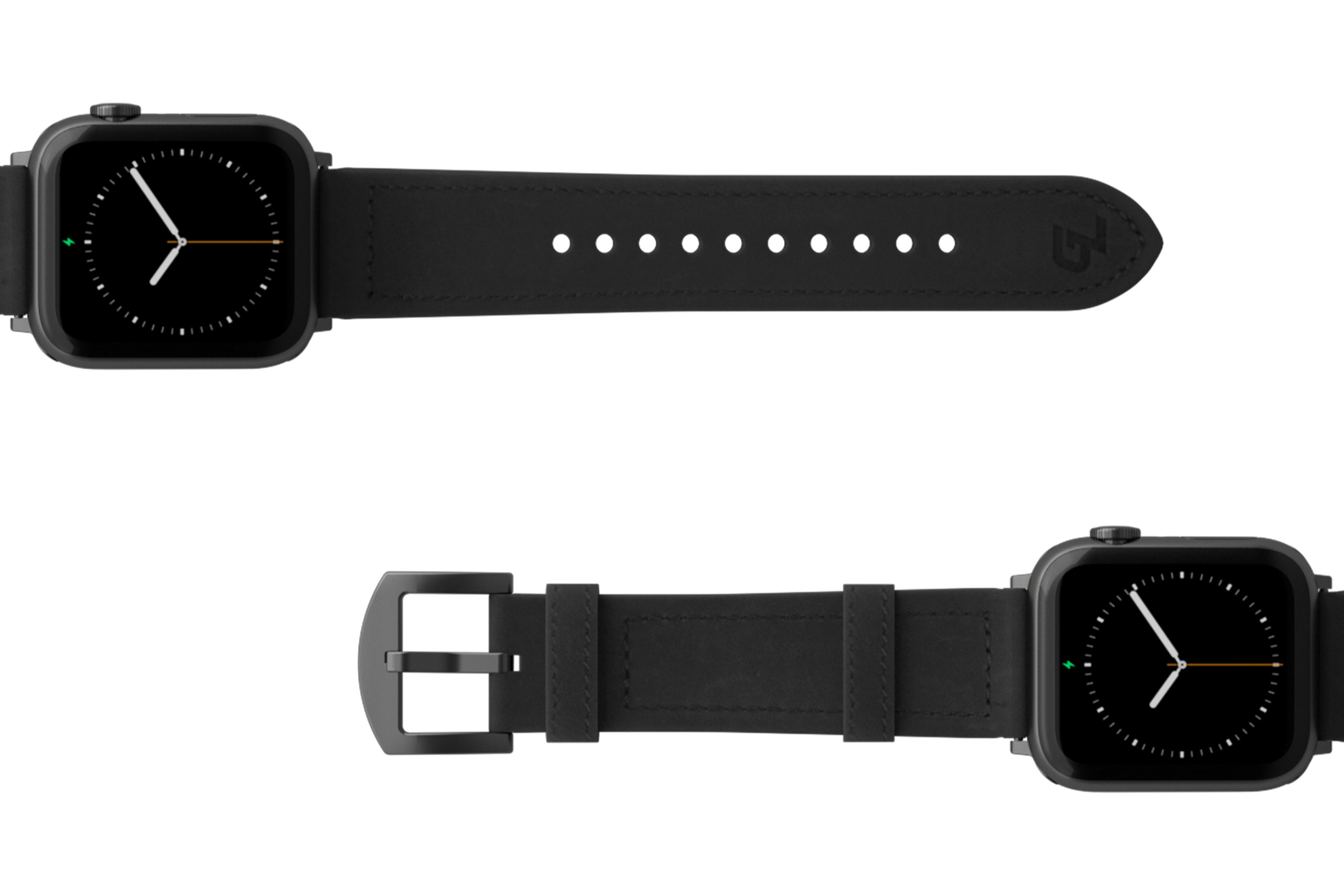 Vulcan Obsidian - Black Apple Leather Watch Band