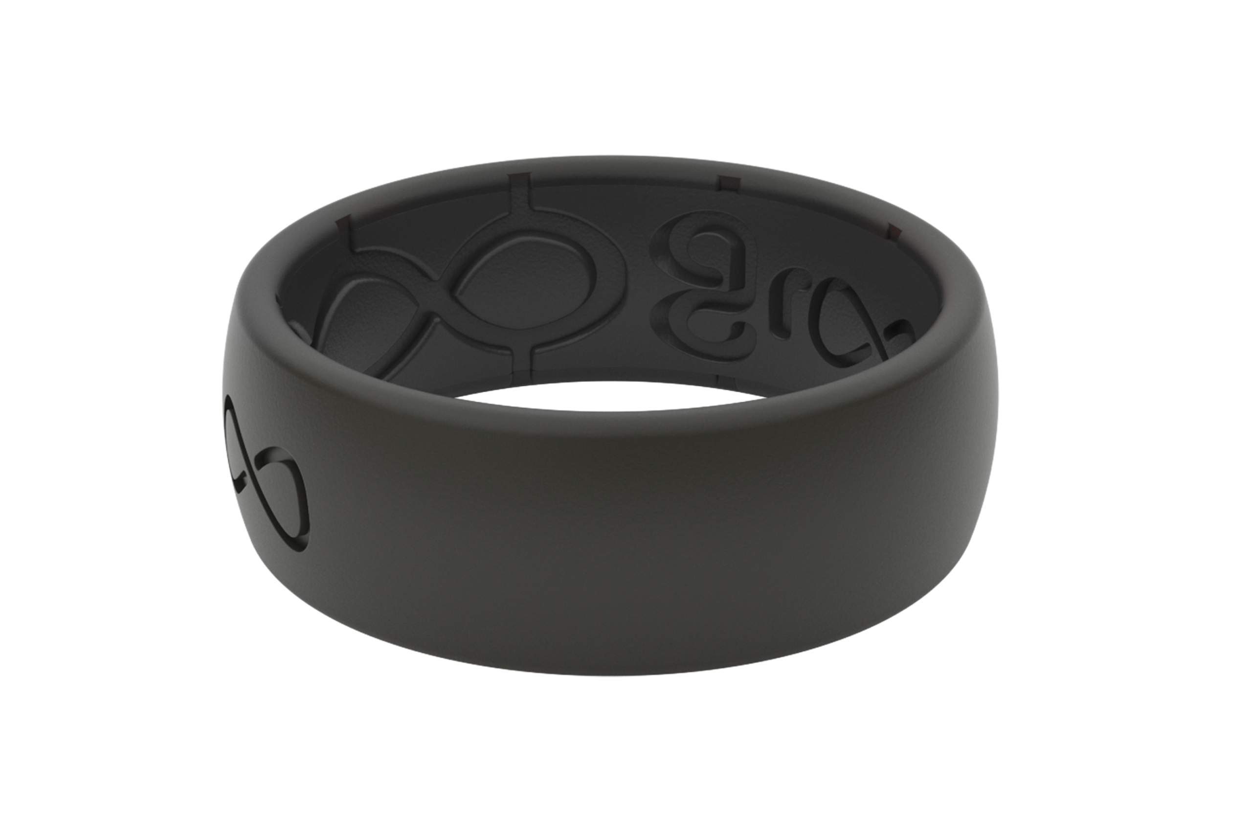 Solid Midnight Black Ring