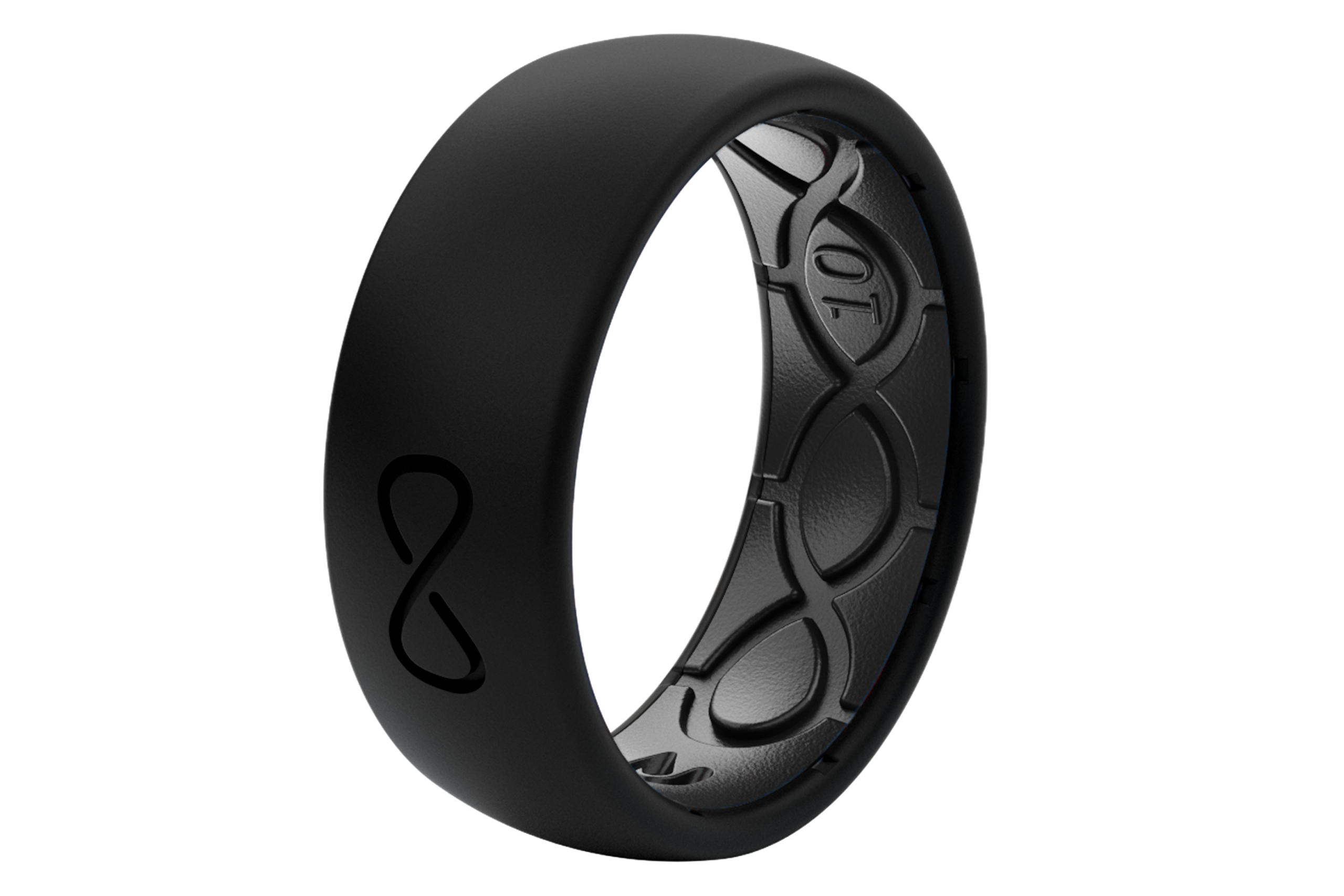 Solid Midnight Black Ring