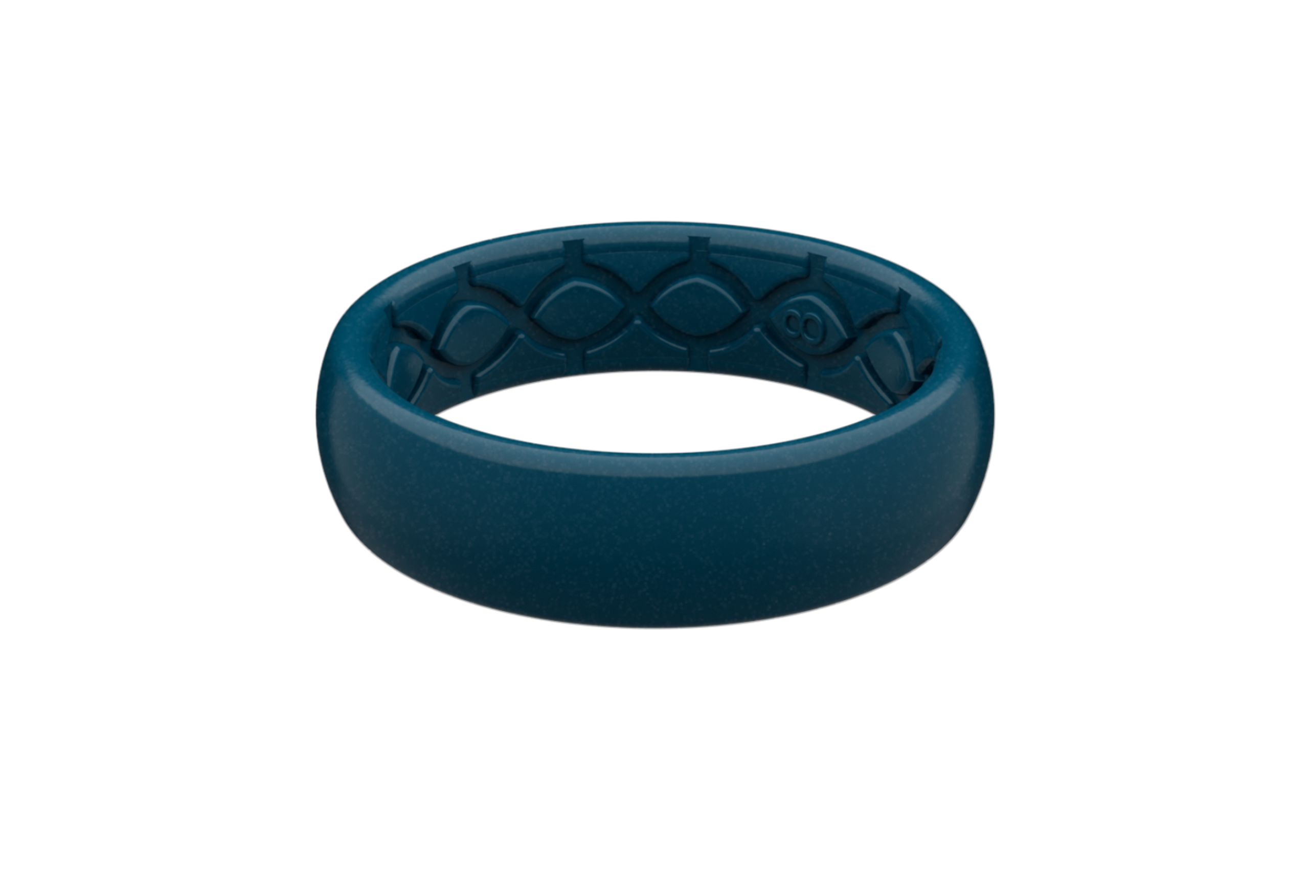 Satin Dark Ocean Thin Ring