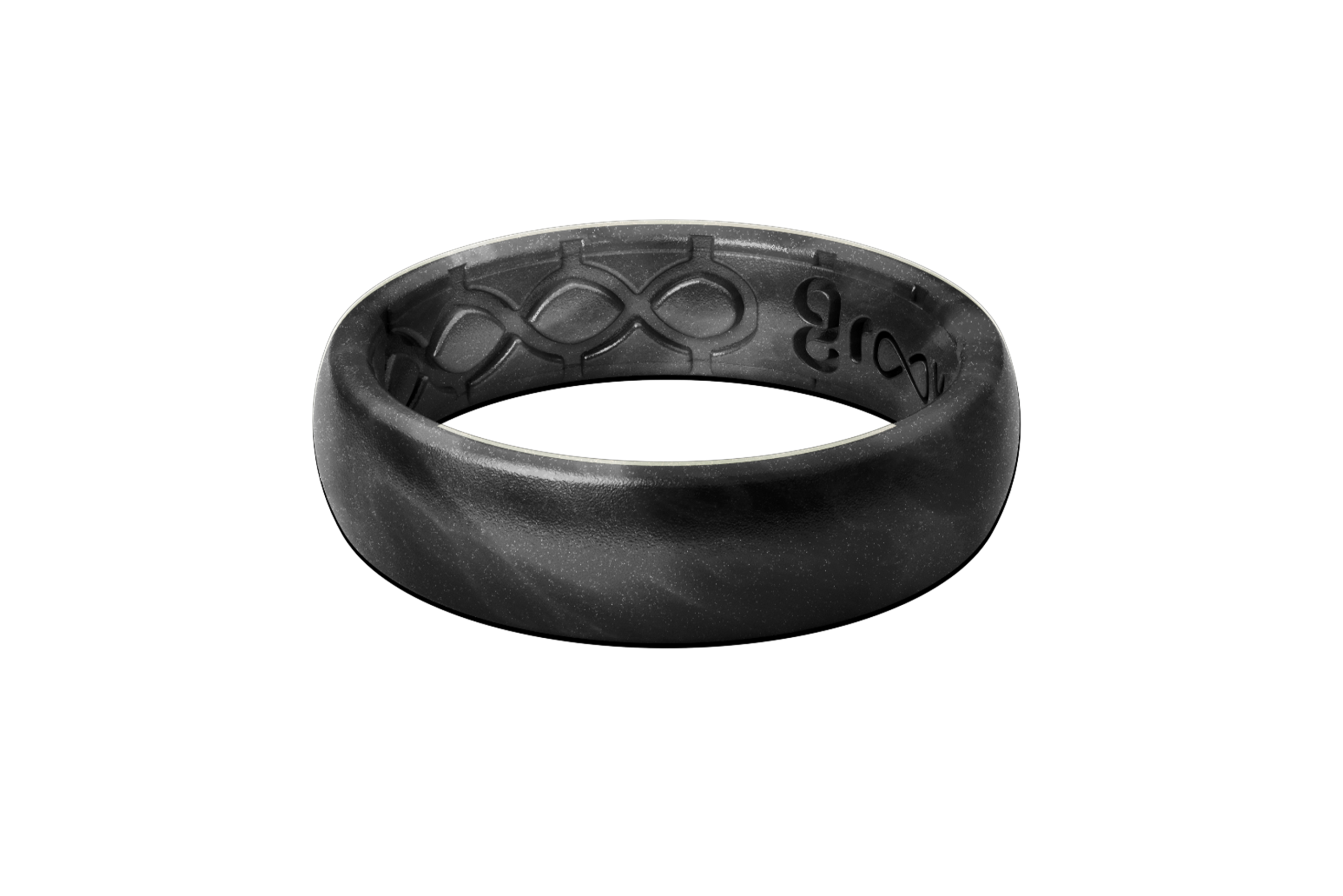 Solid Black Pearl Thin Ring