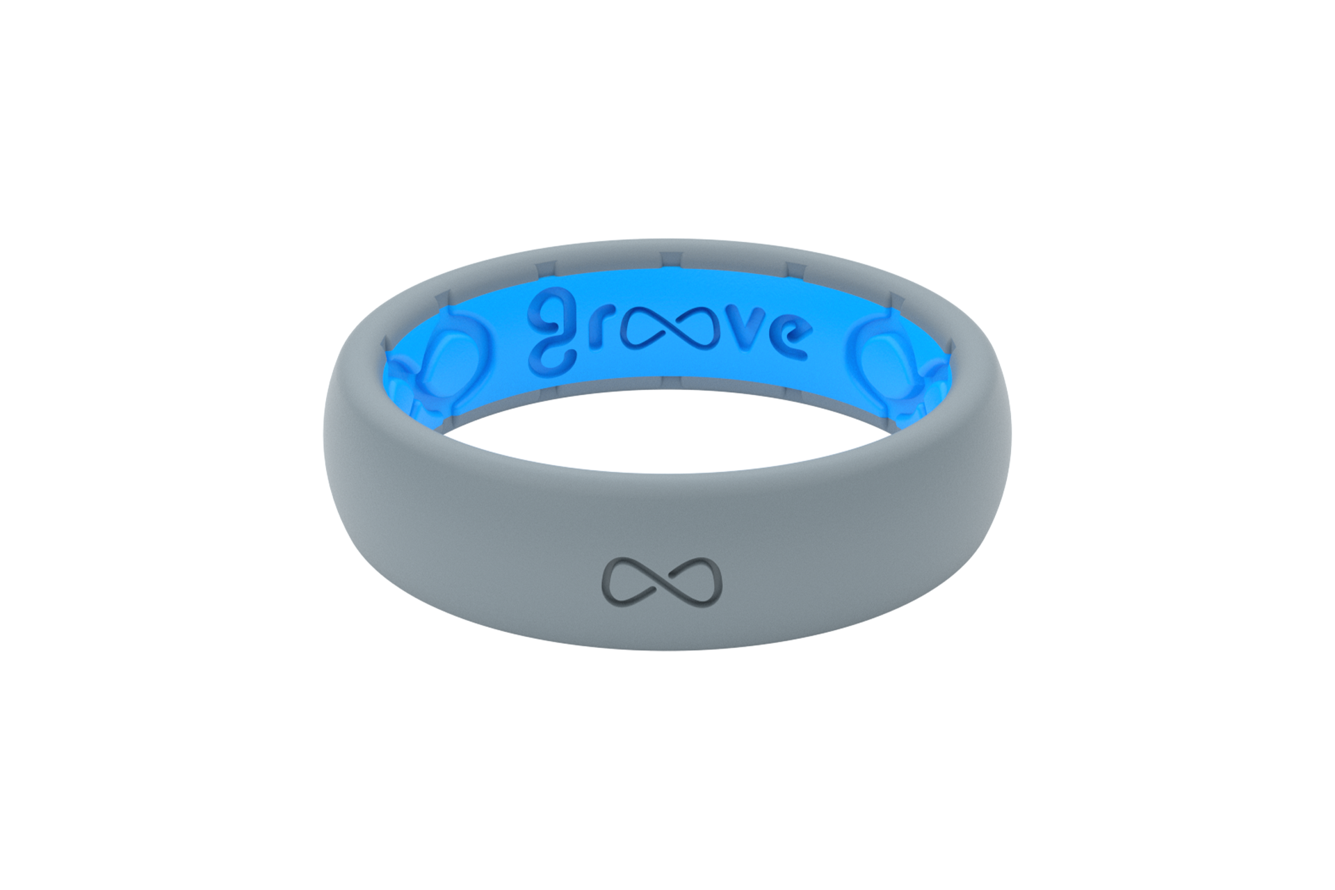 Solid Storm Grey Thin Ring