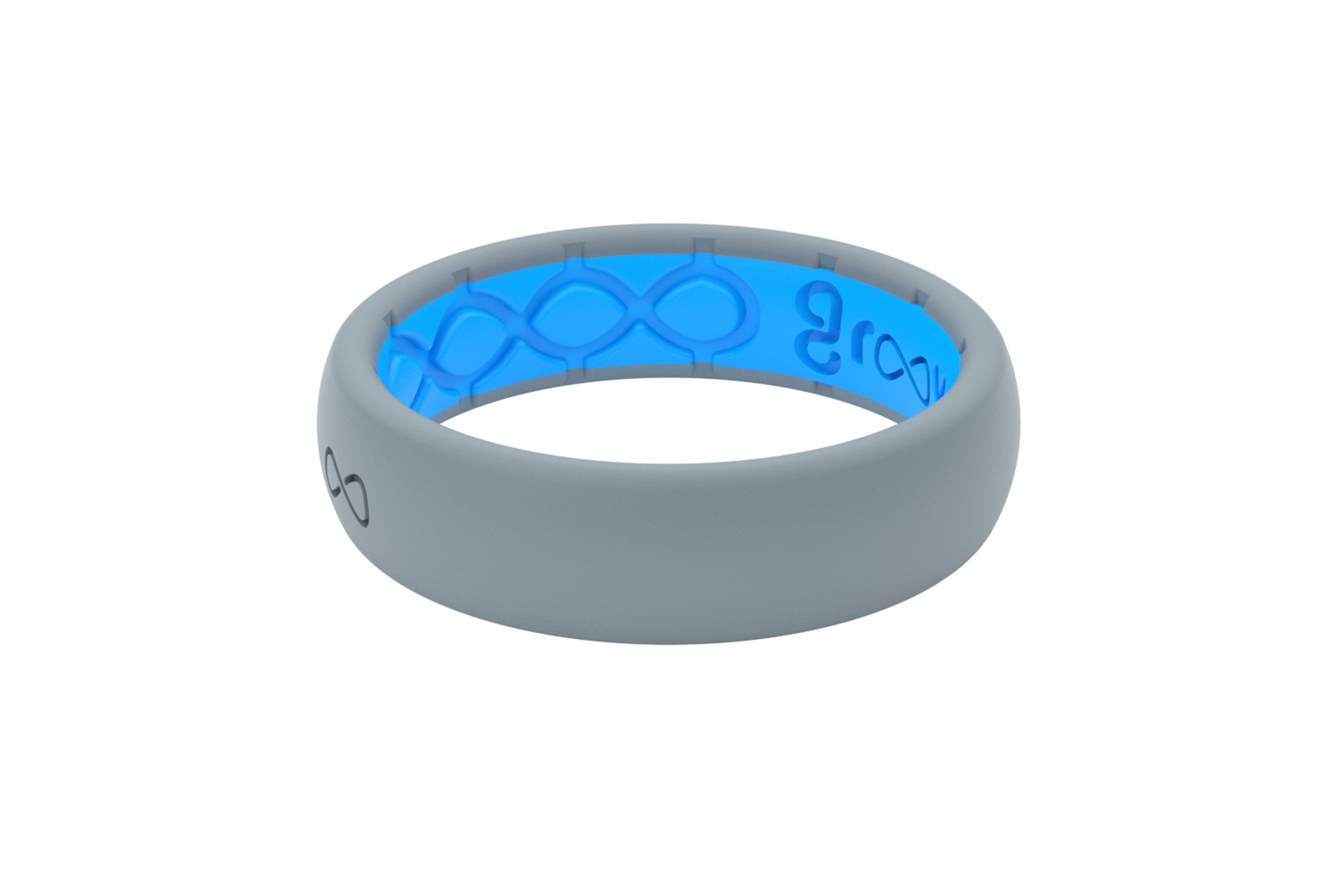 Solid Storm Grey Thin Ring