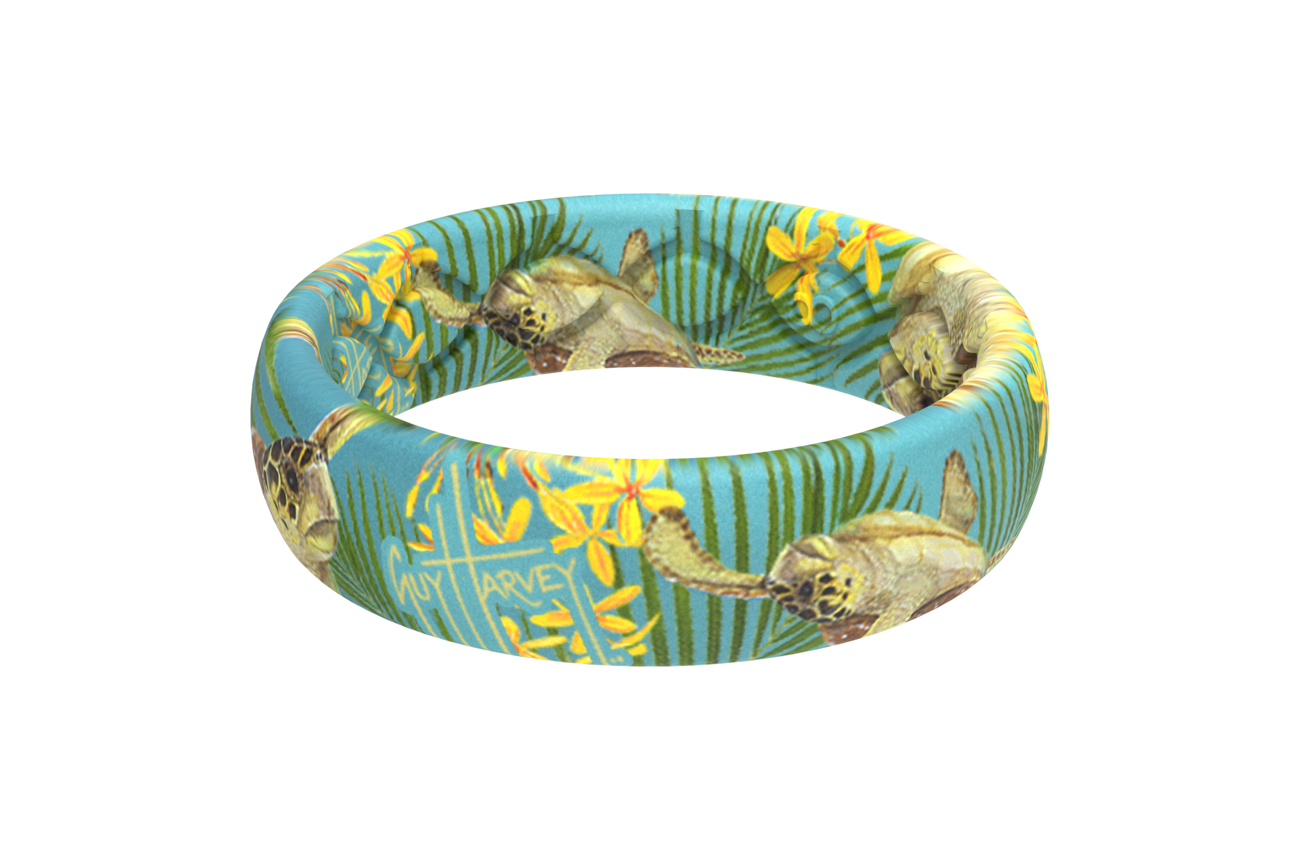Guy Harvey Tropical Turtle Thin Ring