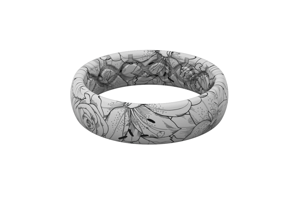 Winter Rose Thin Ring