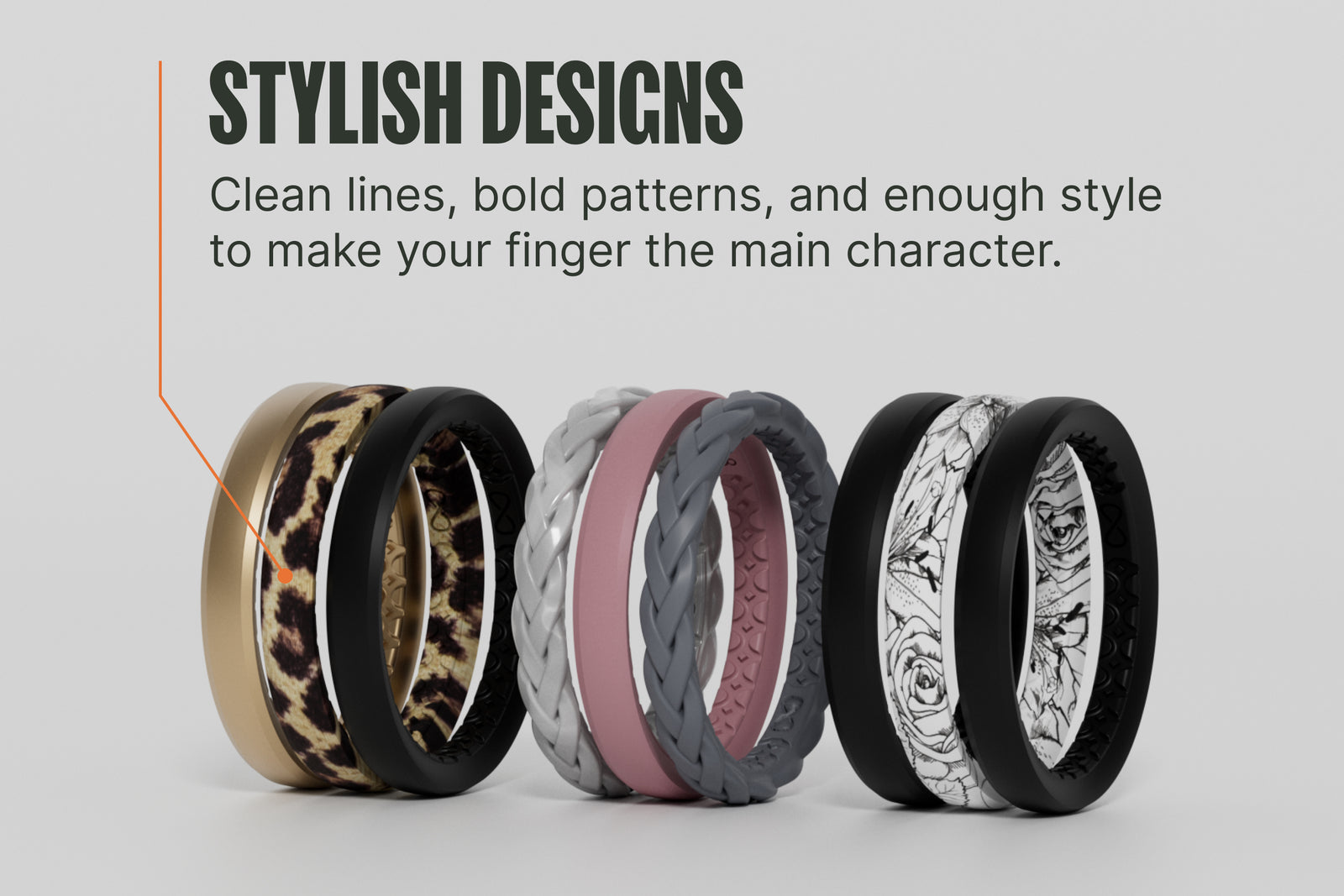 Blue Swirl Thin Ring