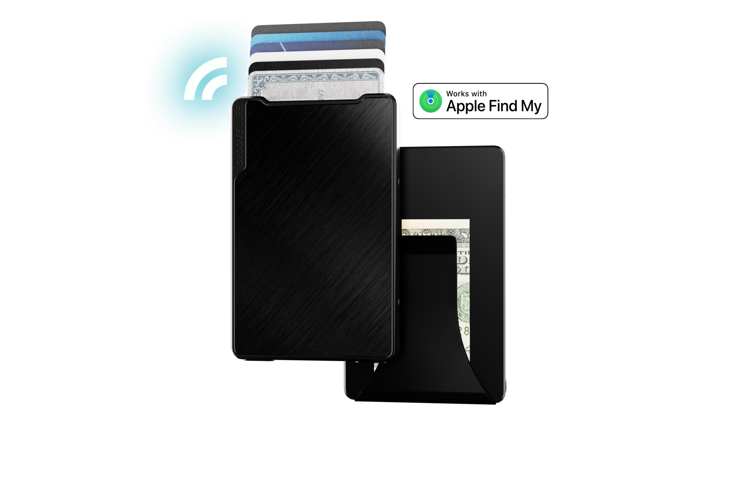 Groove Smart Wallet Trace - Midnight Black