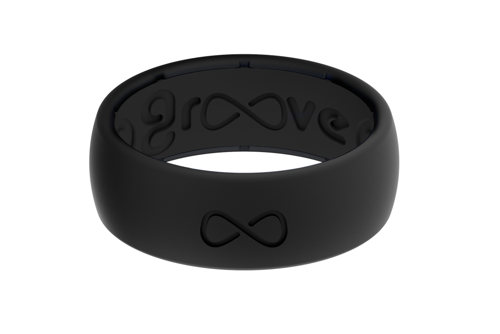 Solid Midnight Black Ring